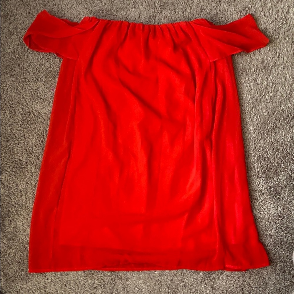 Coral mini dress